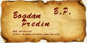 Bogdan Predin vizit kartica